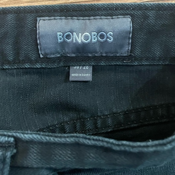 Bonobos black skinny jeans 30x28 tailored fit - Picture 2 of 3